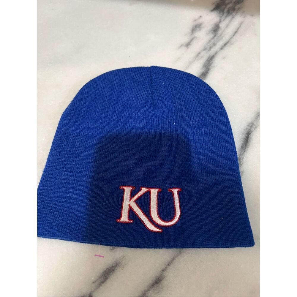 NWOT Adult NCAA Kansas Jayhawks Captivating Knit Beanie Hat